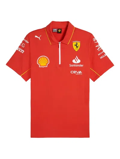 Puma Ferrari Team Polo Shirt In Red