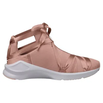 Pre-owned Puma Fierce Rope Satin Ep (women's) Sneakers In Peach Beige In Brown