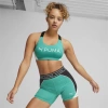 Puma Fit 4keeps Eversculpt Medium Impact Bra In Sparkling Green