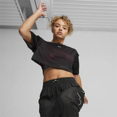 Puma Fit Mesh Women's Crop T-shirt In Black