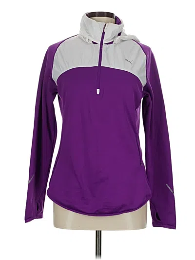 Pre-owned Puma Fleece Jacket In Purple