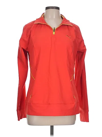 Pre-owned Puma Fleece Jacket In Red