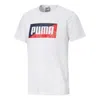 Puma Flock Graphic T-shirt 'white Blue Red'