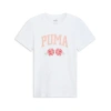 Puma Floral Faux Embroidery Women's T-shirt In White