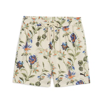 Puma Floral Sport Men's 6" Shorts In White