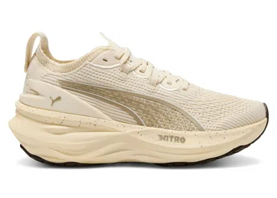 Pre-owned Puma Foreverrun Nitro 2 Alex Toussaint (women's) Sneakers In Alpine Snow/velvet Moss/ Black
