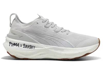 Pre-owned Puma Foreverrun Nitro 2 Saysky (women's) Sneakers In Feather Grey/flat Light Grey In Gray