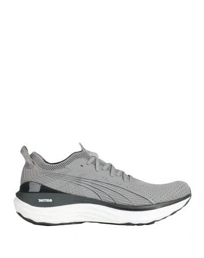 Puma Foreverrun Nitro Knit Man Sneakers Grey Size 13 Textile Fibers