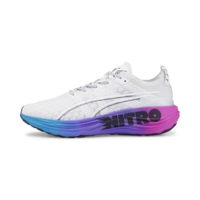 Puma Foreverrun Nitro™ Sunset Men's Running Shoes In White-luminous Blue-electric Orchid