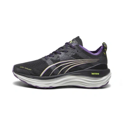 Puma Foreverrun Nitro™ Winterized Women's Running Shoes In Black-purple Pop-yellow Burst