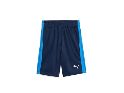 Puma Form Stripe Shorts (little Kids/big Kids) Boy's Shorts Deep Navy: 7 Big Kid One Size In Blue