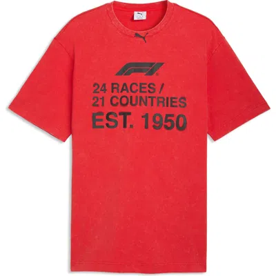 Puma Formula 1 Race Number Graphic T-shirt In Red
