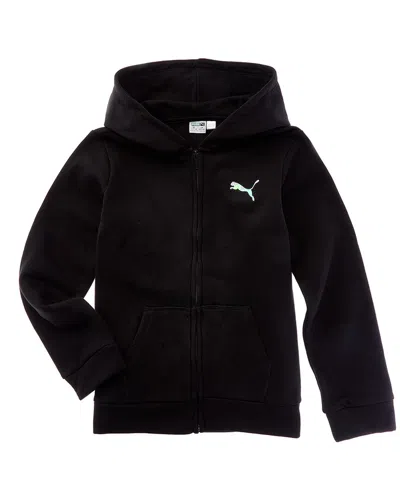 Puma Foundations Fleece Full Zip Hoodie In Black