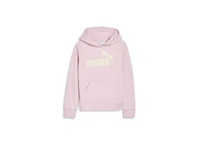 Puma Foundations Fleece Pullover Hoodie (big Kid) Girl's Sweatshirt Pink: Sm (7 Big Kid)