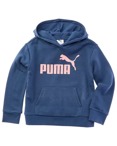 Puma Foundations Fleece Pullover Hoodie In Blue