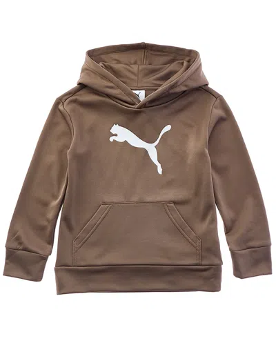 Puma Foundations Fleece Pullover Hoodie In Brown