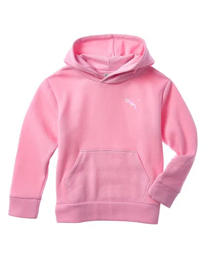 Puma Foundations Fleece Pullover Hoodie In Pink