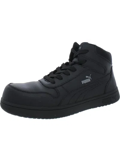 Puma Frontcourt Womens Leather Work & Safety Shoes In Black