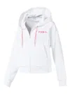 Puma Full-zip Chase Hoodie In White