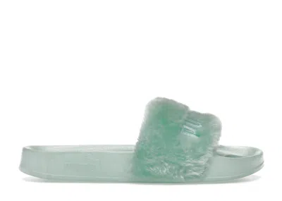 Pre-owned Puma Fur Slide Rihanna Fenty (women's) Sneakers In Bay/ Silver