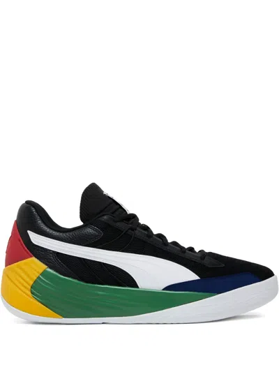 Puma Fusinitro Black Fives "black Amazon Green" Sneakers