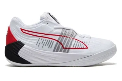 Pre-owned Puma Fusion Nitro White High Risk Red In White/high Risk Red