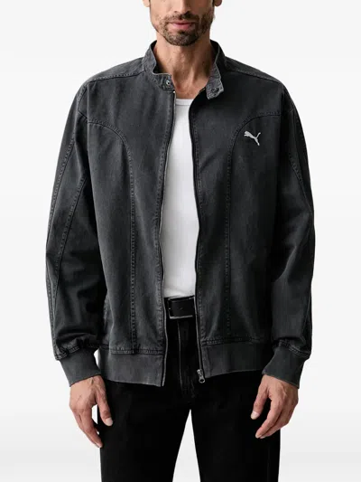 Puma Futura Archive Relaxedwashed Twill T7 Track Jacket In Black