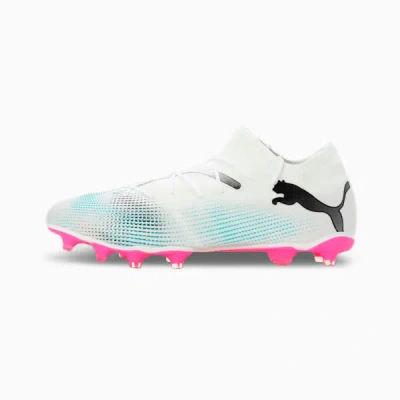 Puma Future 7 Match 107715-01 Unisex White Pink Fg/ag Football Boots Acad499 In Multi