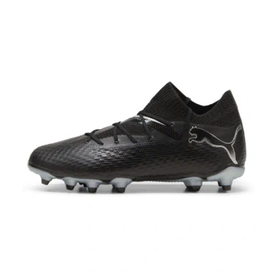 Puma Future 7 Pro Firm Ground/artificial Ground Kids' Soccer Cleats Shoes In Black- Silver