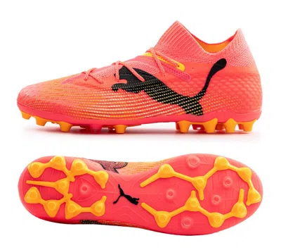 Pre-owned Puma Future 7 Ultimate Mg Men's Football Shoes Soccer Sports Shoes 107703-03 In Sunset Glow