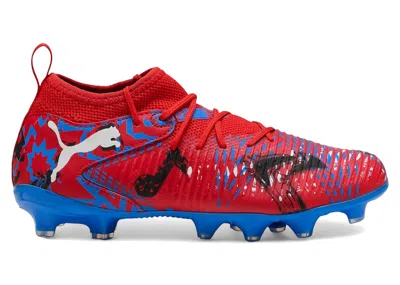 Pre-owned Puma Future 8 Match Fg/ag Playmakers Pack (kids) Sneakers In  Red/ Black/ultra Blue
