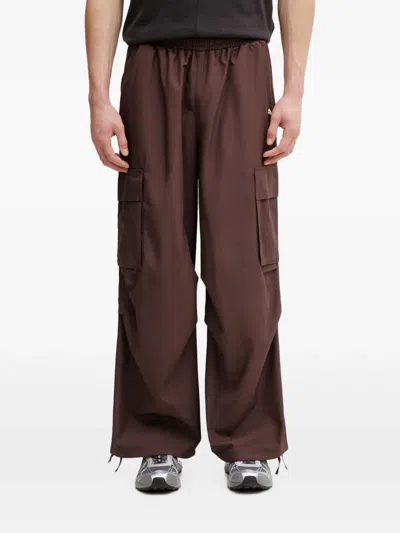 Puma Future Archive Logo-embroidered Trousers In Brown