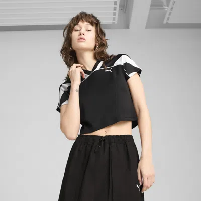 Puma Future Archive Women's Soccer Jersey Baby T-shirt In Black