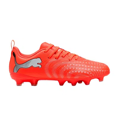 Pre-owned Puma Future Play 9 Fg Ag Jr 'glowing Red White Black Silver' | Orange | Kid's Size 12.5