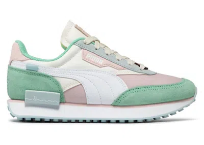 Pre-owned Puma Future Rider Animal Crossing New Horizons Sneakers In Bok Choy/ White/rosewater In Multi