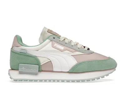 Pre-owned Puma Future Rider Animal Crossing New Horizons (women's) Sneakers In Bok Choy/ White/rosewater In Multi