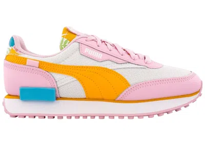 Pre-owned Puma Future Rider Flower Aura Sneakers In White/pink/scuba Blue