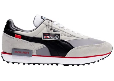 Pre-owned Puma Future Rider Nintendo Retro Console Sneakers In Grey Violet/black