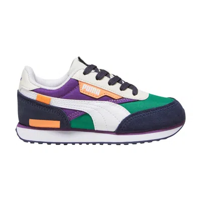 Pre-owned Puma Future Rider Play On Little Kid 'archive Green Purple Pop' | Kid's Size 2.5