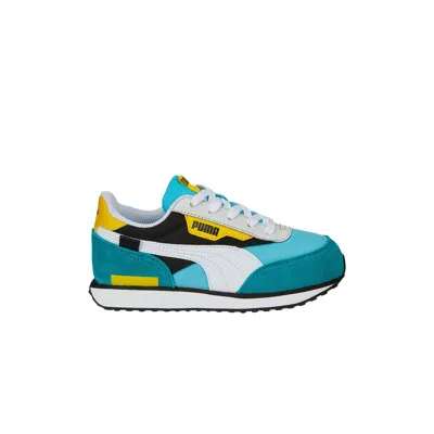 Pre-owned Puma Future Rider Play On Little Kid 'blue Atoll' | Kid's Size 1