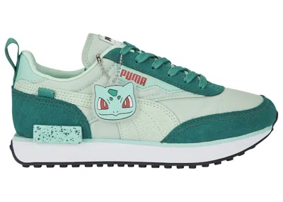 Pre-owned Puma Future Rider Pokã©mon Bulbasaur Sneakers In Mist Green/ivy