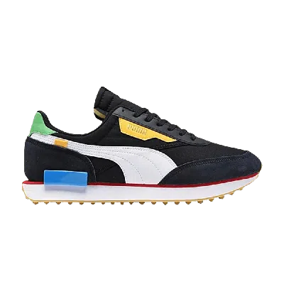 Pre-owned Puma Future Rider Union 'black Sharp Green'
