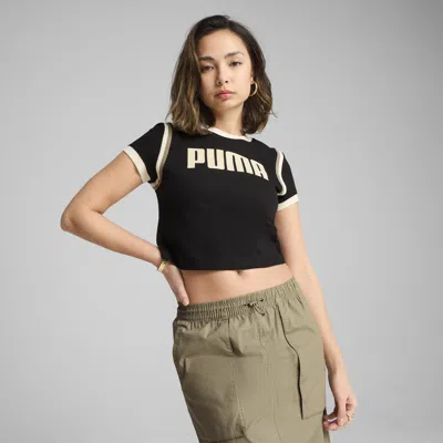 Puma Future..archive Graphic Baby T-shirt Women In Black