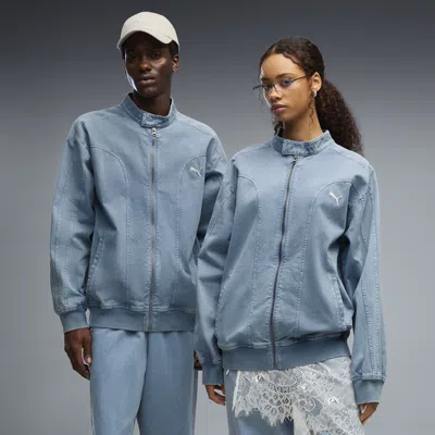 Puma Future..archive Relaxed Washed Twill T7 Track Pants In Blue