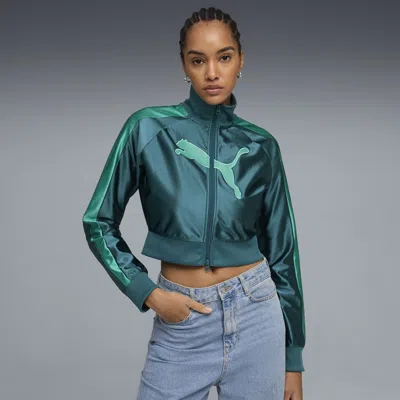 Puma Future..archive T7 Women's Cropped Track Jacket In Blue