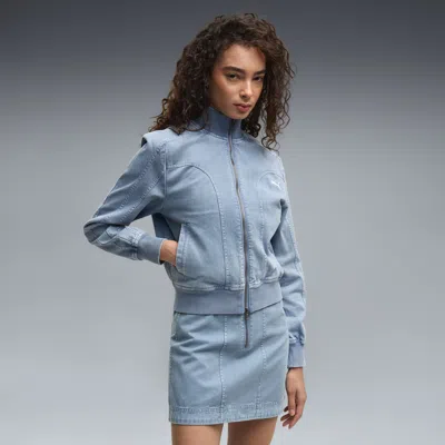 Puma Future..archive Women's Washed Twill Short Jacket In Blue