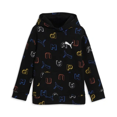 Puma Game On Pack Aop Big Kids' Pullover In Black