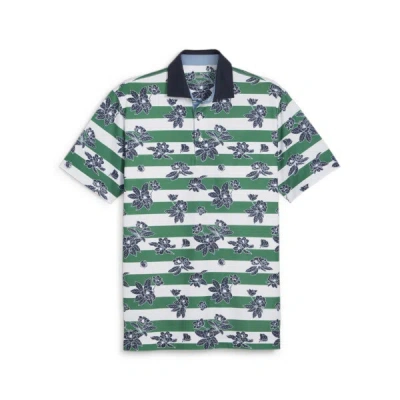 Puma Garden Pique Men's Golf Polo Shirt In Vine-deep Navy