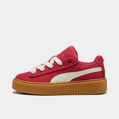 Puma Kids' Fenty X  Big Girls Creeper Phatty Casual Sneakers From Finish Line In Club Red-warm White-gum