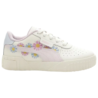 Puma Girls Preschool   Cali Embroidered In Eggnog/galaxy Pink/arctic Ice